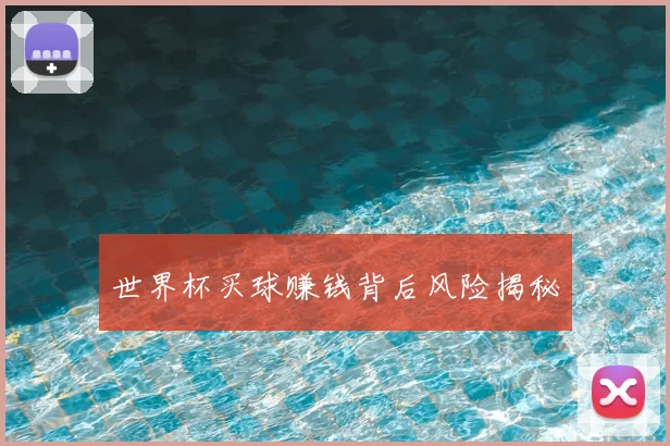 世界杯买球赚钱背后风险揭秘